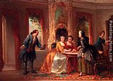 Entrance Paintings - An Elegant Entrance by Hendricus Engelbertus Reijntjens